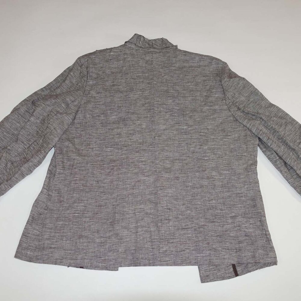 Chico's Women's Buttonless Jacket Size 2 / 12 Gra… - image 5